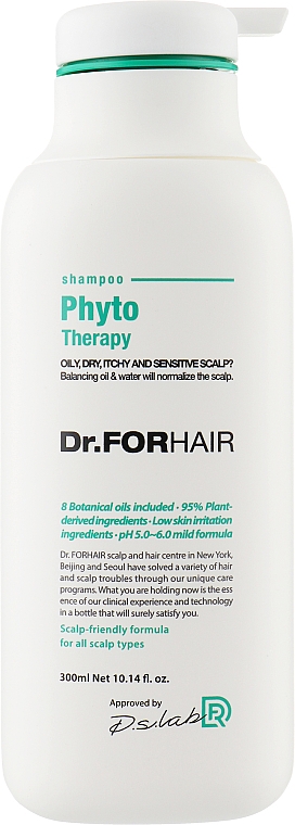 Фитотерапевтический шампунь для чувствительной кожи головы - Dr.FORHAIR Phyto Therapy Shampoo 