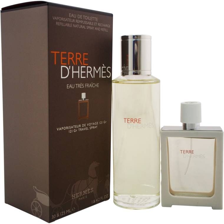 Hermes Terre d'Hermes Eau Tres Fraiche - Набор (edt/30ml + edt/refill/125ml) — фото N1