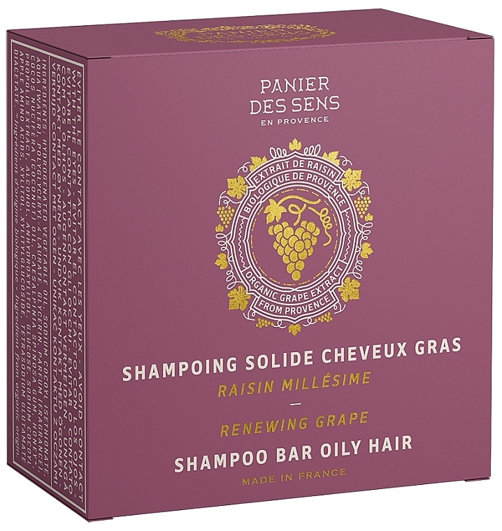 Твердий шампунь "Виноград"   - Panier Des Sens Shampoo Bar Oily Hair Grape — фото N2