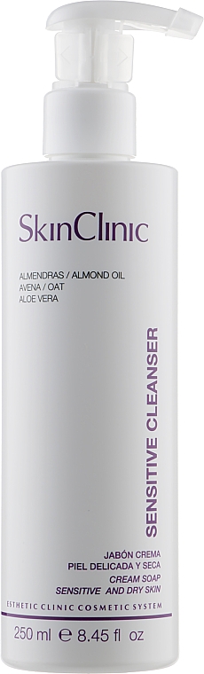 Крем-мило для чутливої й сухої шкіри обличчя - SkinClinic Sensitive Cleanser Cream Soap — фото N1