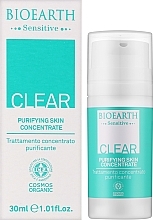 Очищуюча сироватка для проблемної та комбінованої шкіри обличчя - Bioearth Senstive Clear Purifying Skin Concentrate — фото N2