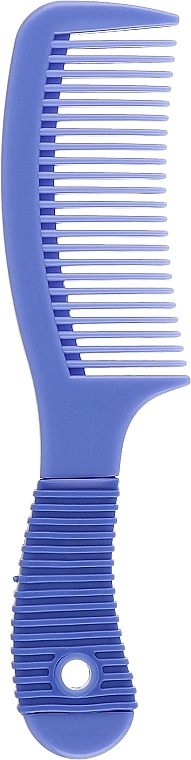 Гребешок для волос с прорезиненной ручкой, 499835, синий - Inter-Vion — фото N1