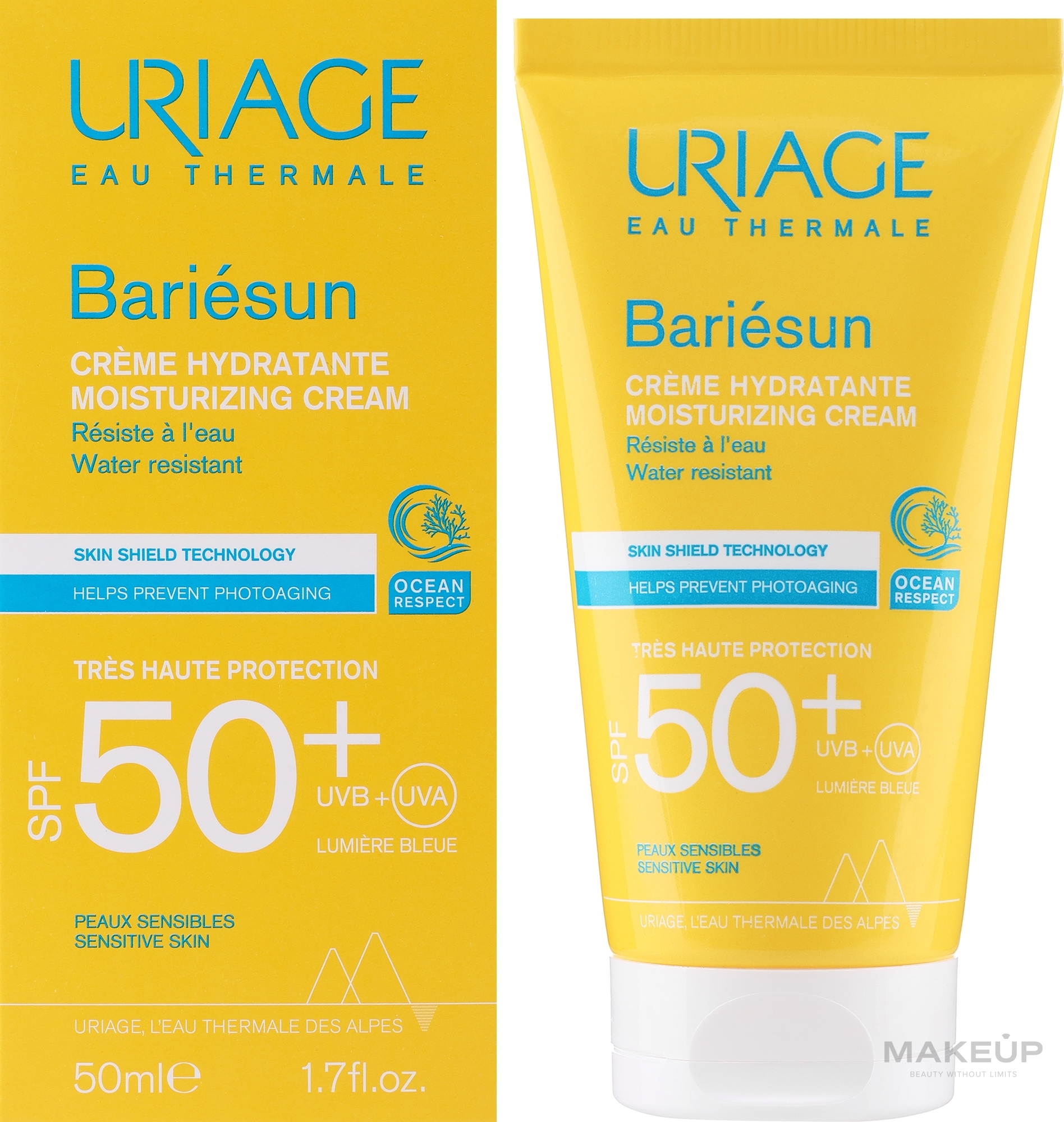 Солнцезащитный увлажняющий крем для тела - Uriage Bariesun Moisturuzing Cream SPF50+ — фото 50ml