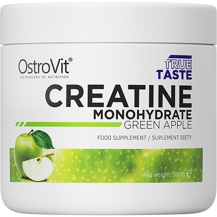 Харчова добавка "Креатин моногідрат", зелене яблуко - OstroVit Creatine Monohydrate Green Apple — фото N1