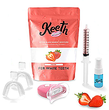 Набір для відбілювання зубів "Полуниця" - Keeth Strawberry Teeth Whitening Kit — фото N1