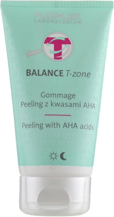 Пилинг-гоммаж для лица с кислотами - Floslek Balance T-Zone Gommage Peeling With AHA Acids