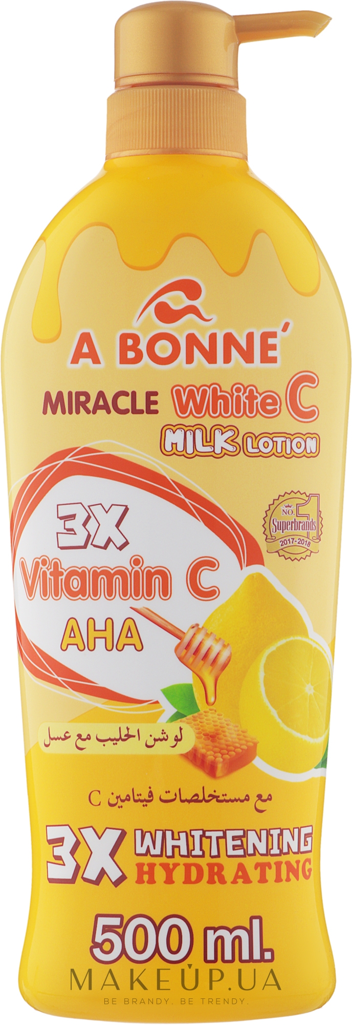 Лосьон для тела с витамином С и молочными протеинами - A Bonne Miracle White C Milk Lotion — фото 500ml