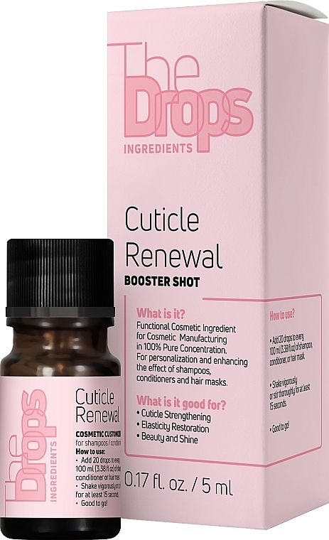 Комплекс для відновлення кінчиків волосся - Pharma Group Laboratories The Drops Cuticle Renewal Booster Shot — фото N1