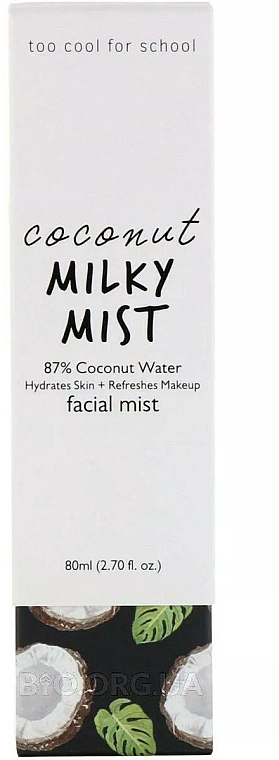 Зволожувальний кокосовий міст для обличчя - Too Cool For School Coconut Milky Mist — фото N2