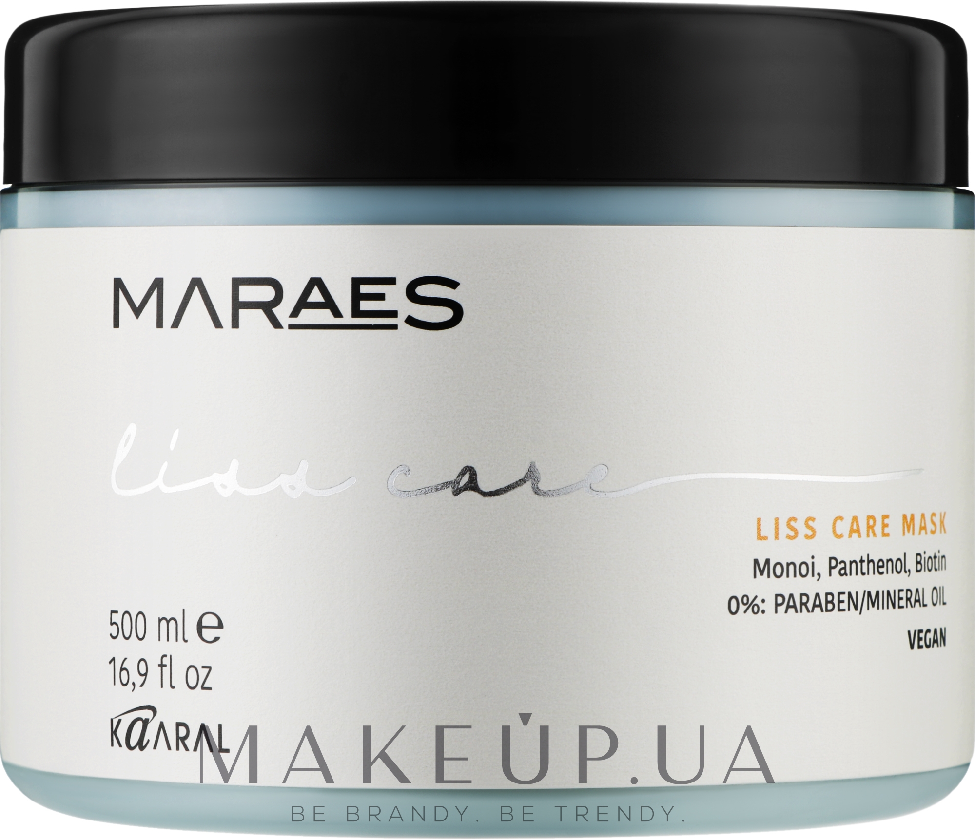 Маска для прямых волос с пантенолом и биотином - Kaaral Maraes Liss Care Mask  — фото 500ml