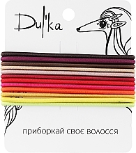 Парфумерія, косметика Набір різнобарвних гумок для волосся UH717712, 12 шт - Dulka