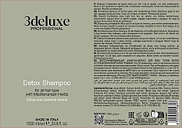 Відновлюючий шампунь-детокс для всіх типів волосся із середземноморськими травами - 3DeLuXe Detox Shampoo For All Hair Type With Mediterranean Herbs  — фото N2