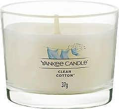 Набор ароматических свечей "Чистый хлопок" - Yankee Candle Clean Cotton (candle/3x37g) — фото N2