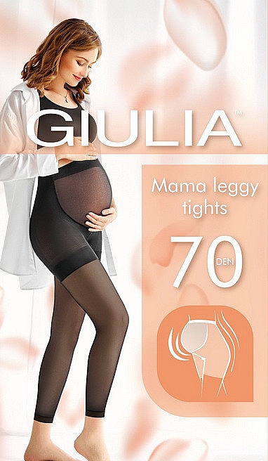 Леггинсы для беременных "Mama Leggy Tights model 1", 70 Den, nero - Giulia — фото N1