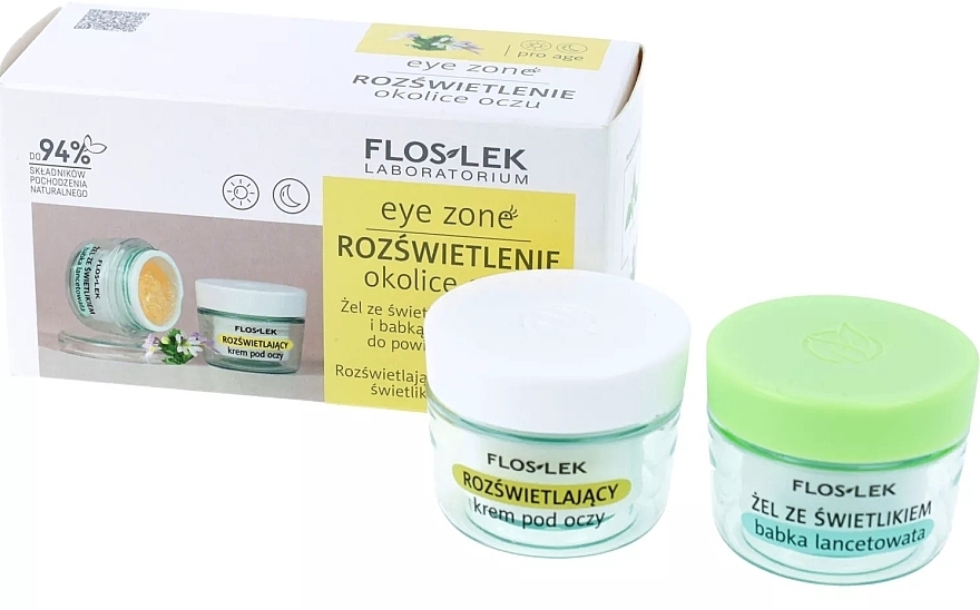Набор - Floslek Eye Zone (eye/gel/10g + eye/cr/15ml) — фото N1