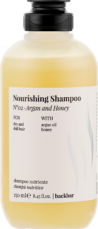 Шампунь "Арган и мед" - Farmavita Back Bar No2 Nourishing Shampoo Argan and Honey