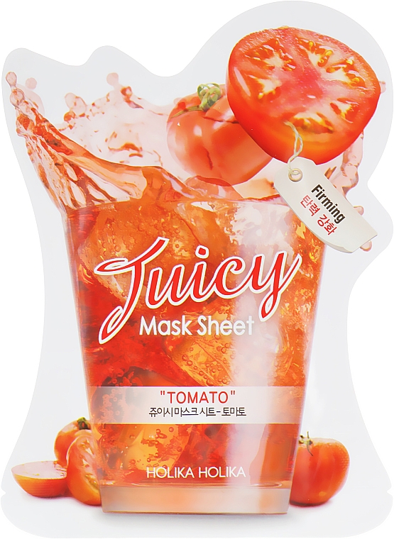 Тканевая маска "Джуси маск" с соком томата - Holika Holika Tomato Juicy Mask Sheet — фото N1