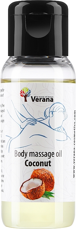 Масажна олія для тіла "Coconut" - Verana Body Massage Oil — фото N1