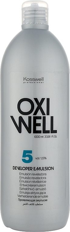 Окислительная эмульсия, 1,5% - Kosswell Professional Equium Oxidizing Emulsion Oxiwell 1,5% 5 vol — фото N1