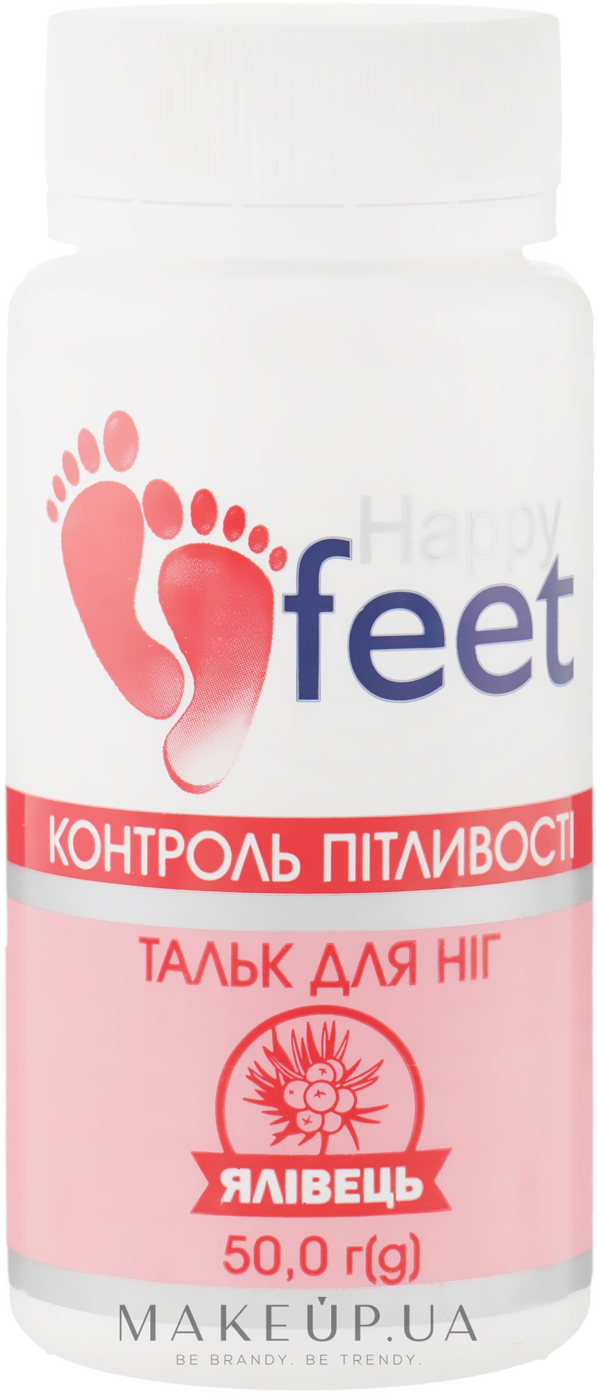 Тальк для ніг "Контроль пітливості. Ялівець" - Happy Feet — фото 50ml