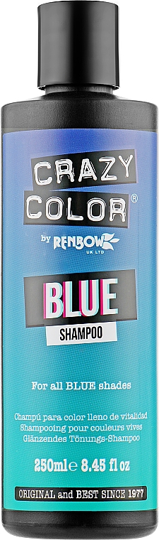 Шампунь відтінковий для усіх відтінків синього - Crazy Color Vibrant Blue Shampoo — фото N1