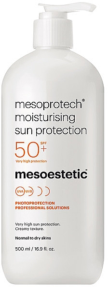 Увлажняющий солнцезащитный крем, с дозатором - Mesoestetic Mesoprotech Moisturising Sun Protection 50+ Prof — фото N1