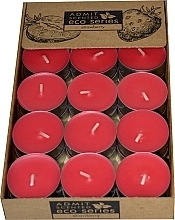Чайные свечи "Клубника", 30 шт. - Admit Scented Eco Series Strawberry — фото N1