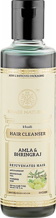 Натуральный травяной шампунь "Амла и Брингарадж" - Khadi Natural Ayurvedic Amla & Bhringraj Hair Cleanser
