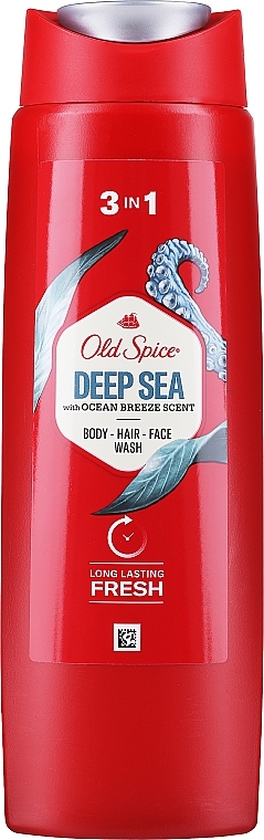 Шампунь-гель для душу 3 в 1 - Old Spice Deep Sea With Ocean Breeze Scent Shower Gel + Shampoo 3 in 1 — фото N3