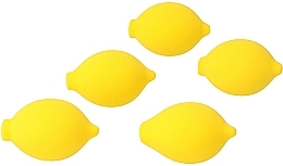 Спонжи для макияжа "Лимон", желтые, 5 шт - Qianlili Makeup Puff — фото N2