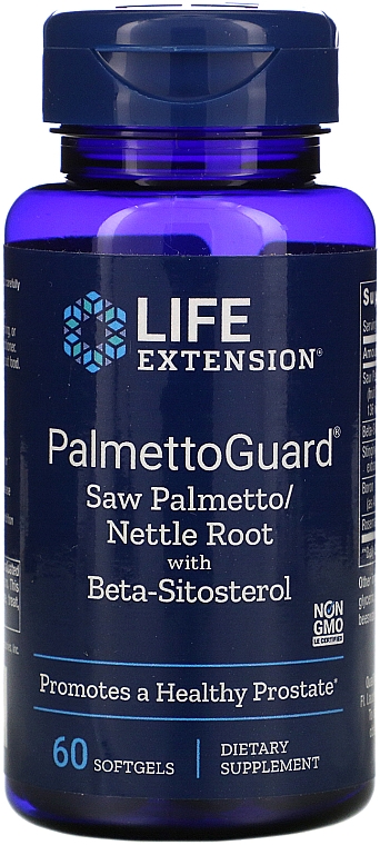 Харчова добавка для здоров'я передміхурової залози - Life Extension PalmettoGuard — фото N1