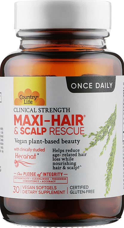 Витамины для волос "Спасение кожи головы" - Country Life Maxi-Hair & Scalp Rescue — фото N1