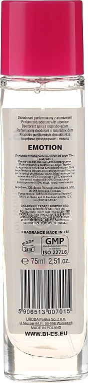 Bi-Es Emotion - Парфумований дезодорант-спрей — фото N4