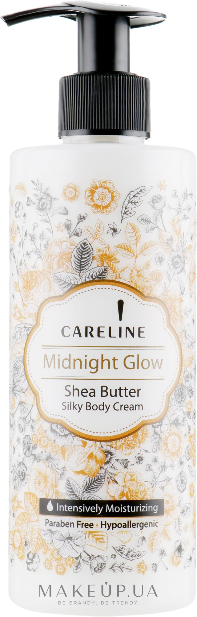 Шелковый крем для тела с маслом Ши - Careline Midnight Glow Shea Butter Silky Body Cream  — фото 400ml