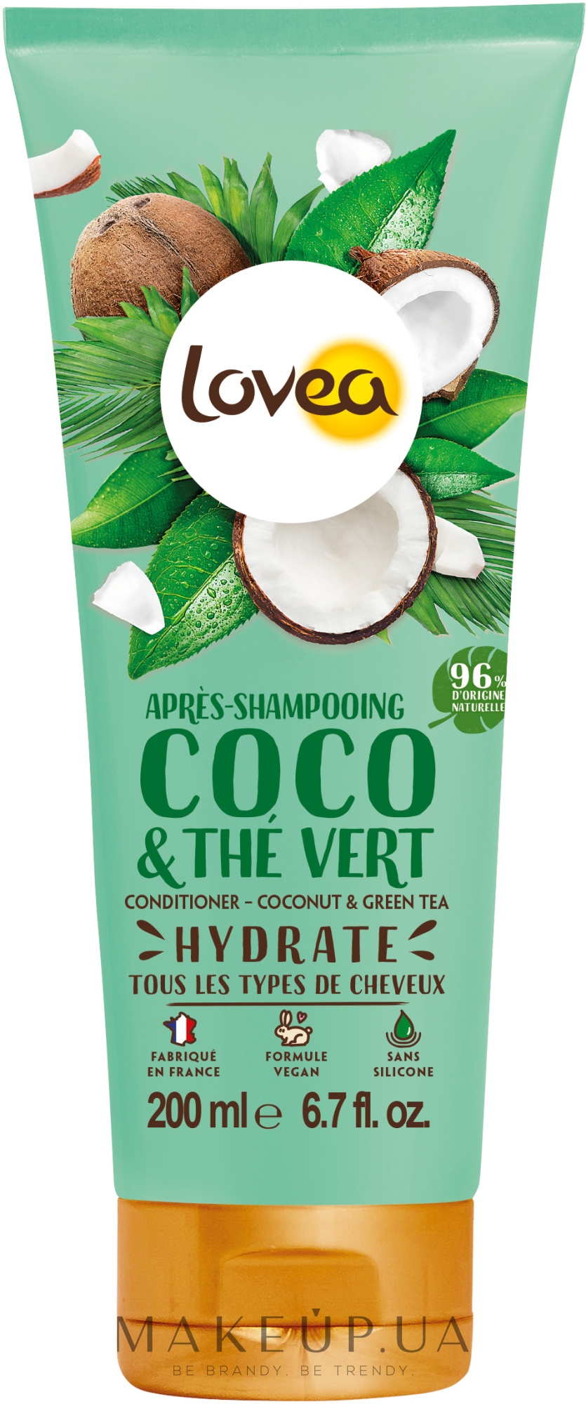 Кондиционер для волос "Кокос и зеленый чай" - Lovea Conditioner Coconut & Green Tea — фото 200ml