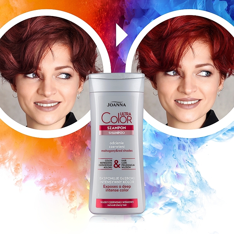 Шампунь для рудого і коричневого волосся - Joanna Ultra Color System — фото N3