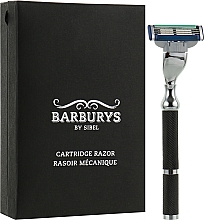 Станок для гоління зі змінним картриджем, чорний - Barburys Timeless Black Metal — фото N2