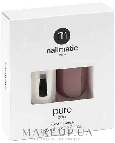 Набор - Nailmatic Pure Color Set (base/8ml + nail/polish/8ml) — фото Alaia - Taupe Brown