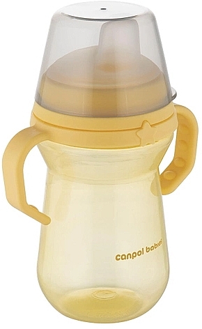 Кружка тренировочная с силиконовым носиком "FirstCup", 250 мл, желтая - Canpol Babies — фото N2