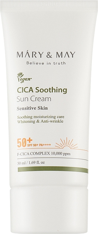 Солнцезащитный крем - Mary & May CICA Soothing Sun Cream SPF50+ PA++++