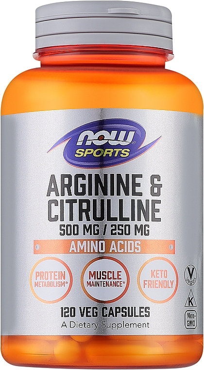 Аминокислоты "Аргинин и цитруллин" - Now Foods Arginine & Citrulline Sports — фото N1