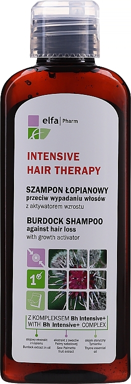 Шампунь репейный против выпадения волос - Elfa Pharm — фото N5
