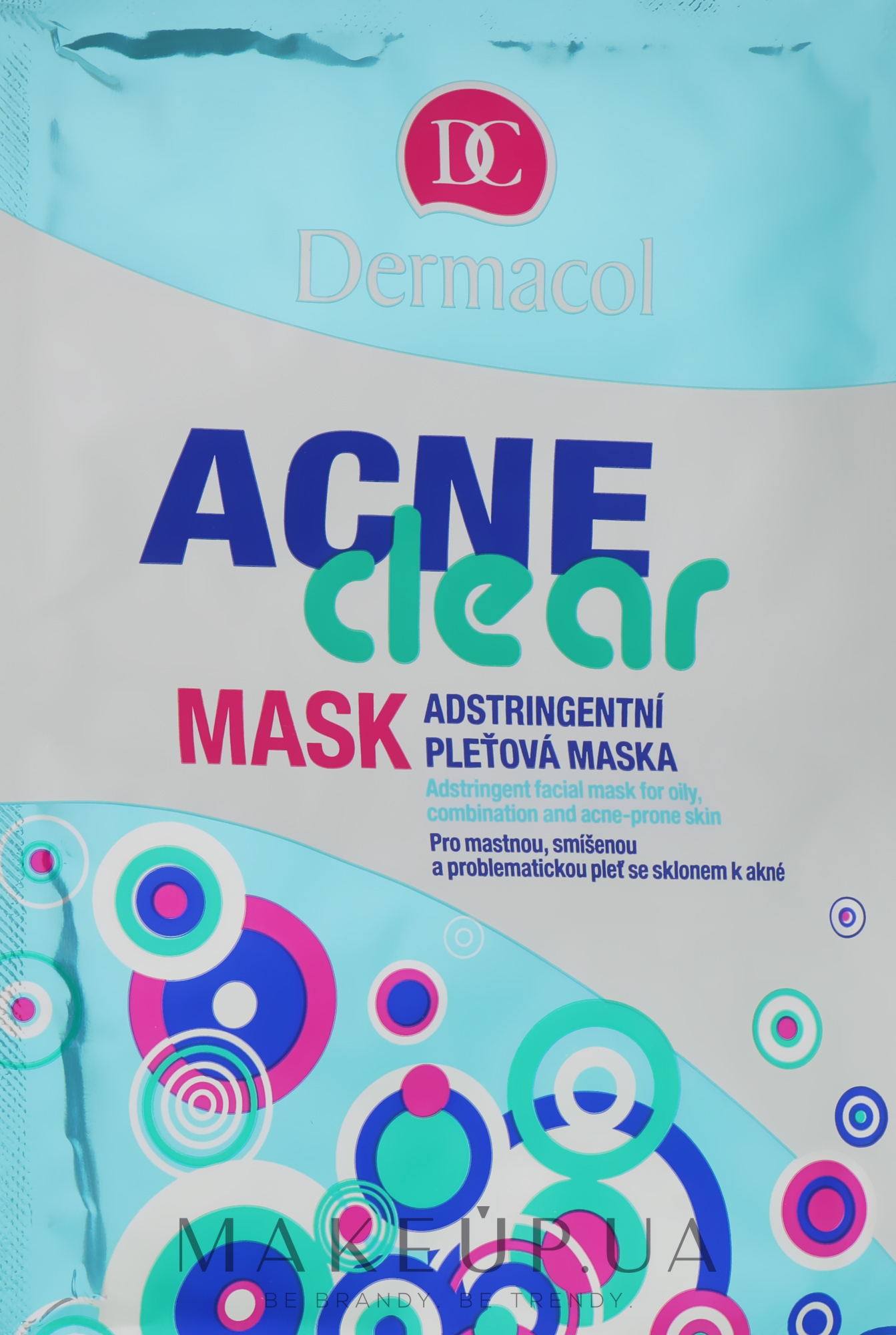 Стягивающая маска для жирной, комбинированной и проблемной кожи - Dermacol Acne Clear Mask — фото 2x8g