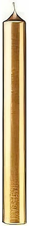 Свеча столовая, диаметр 2,2 см, высота 20 см, золотистая - Bougies La Francaise Or — фото N1
