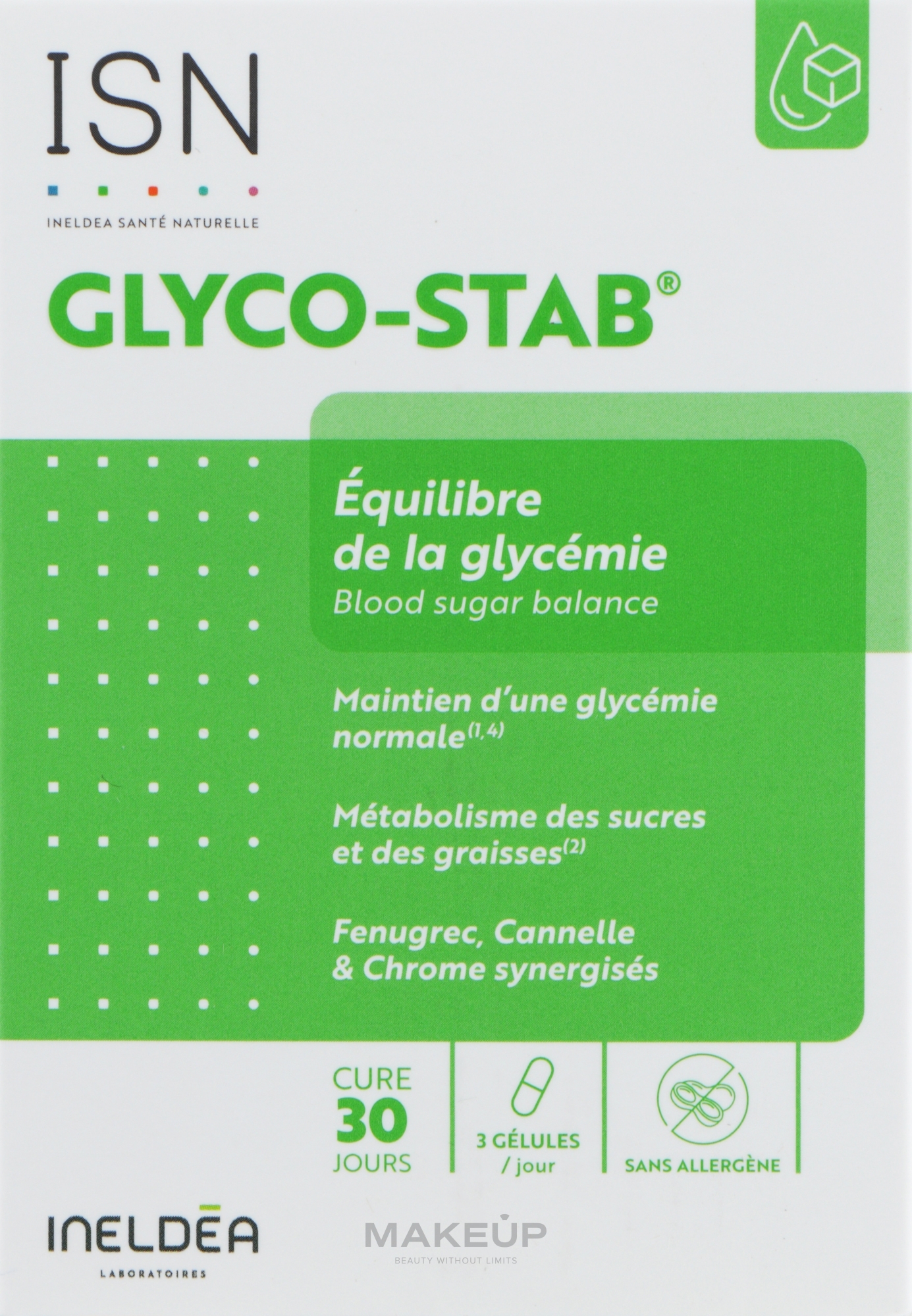Комплекс "GLYCO-STAB" для гликемического баланса - Ineldea Sante Naturelle — фото 90шт