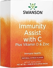 Парфумерія, косметика Харчова добавка "Імунна допомога з вітаміном С, D і цинком" - Swanson Immunity Assist with C Plus Vitamin D & Zinc Citrus Flavor