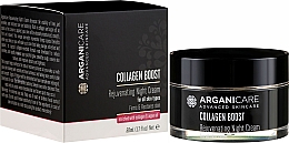 Парфумерія, косметика Омолоджувальний нічний крем для обличчя - Arganicare Collagen Boost Rejuvenating Night Cream