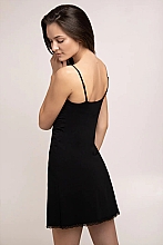 Бавовняна сорочка з мереживом "Cintia", black - Jasmine — фото N2
