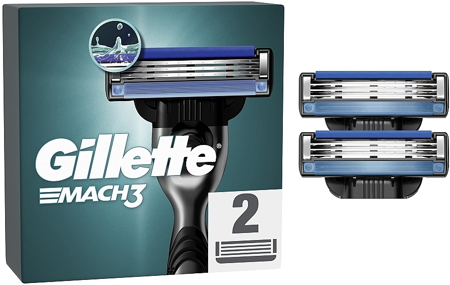 Сменные кассеты для бритья, 2 шт. - Gillette Mach3