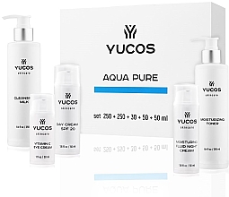 Парфумерія, косметика Набір - Yucos Aqua Pure (fluid/50ml + clea/milk/250ml + eye/cr/30ml + toner/250ml + d/cr/50ml)